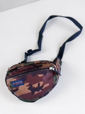 Vintage Jansport Camo Fanny Pack Belt Bag Festival Hip Pack